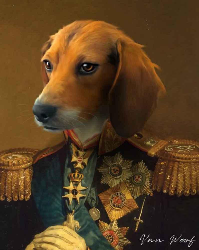 Custom Dog Portrait, Pet Portrait Royal, Renaissance Animal Painting, Funny Pet Lover Gift image 6