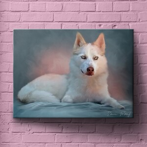 Custom Pet Portrait from Photo, Personalized Dog Painting Gift