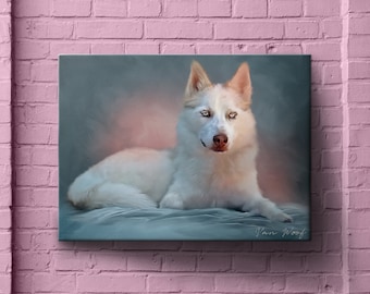 Custom Pet Portrait from Photo, Personalized Dog Painting Gift