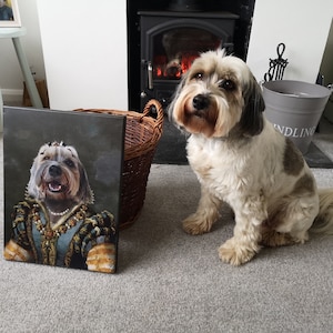 Personalized Pet Portrait, Pet Painting, Royal Dog Portrait, Funny Pet Lover Gift