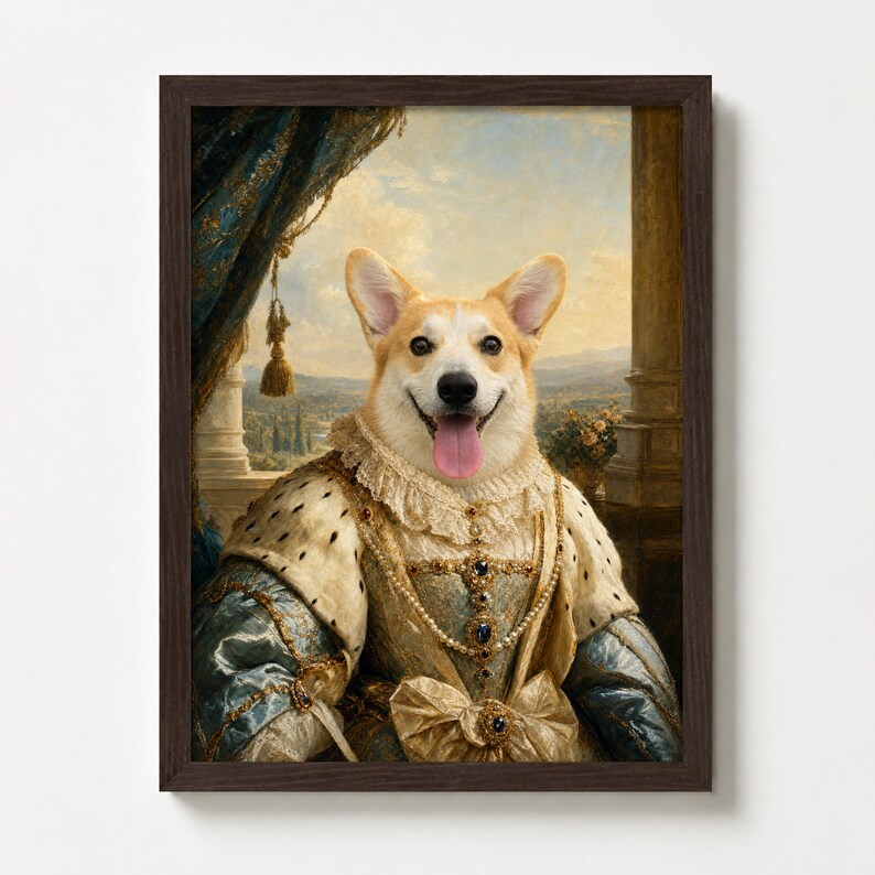 Custom Cat Painting, Royal Renaissance Baroque Pet Portrait from Photo image 6