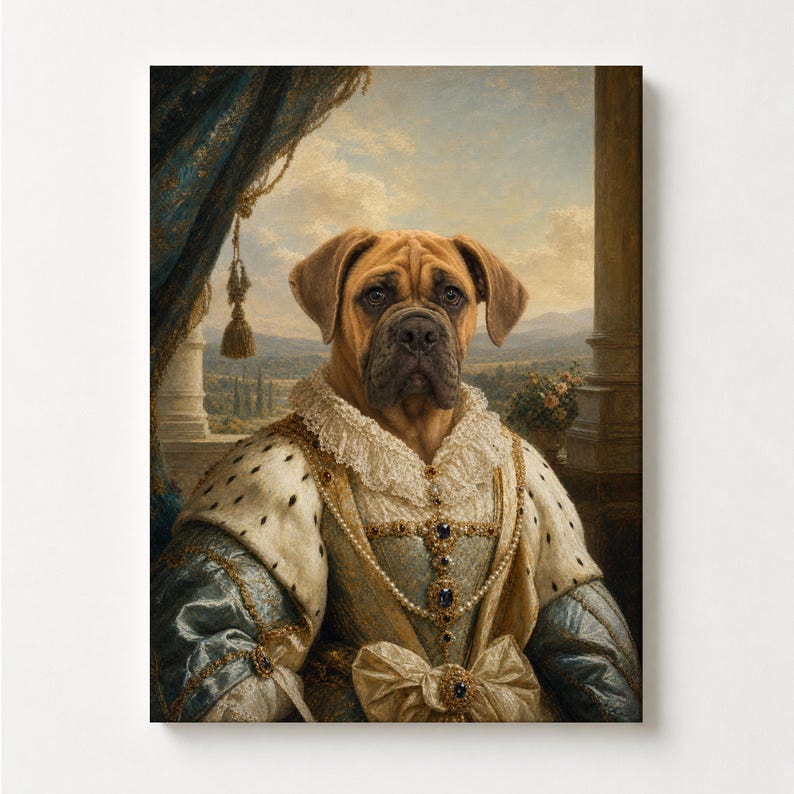 Custom Cat Painting, Royal Renaissance Baroque Pet Portrait from Photo image 14