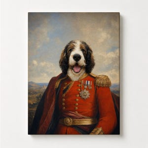 Ritratto di cane reale, dipinto personalizzato di un animale domestico pirata rinascimentale da una foto immagine 13