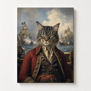Ritratto di cane reale, dipinto personalizzato di un animale domestico pirata rinascimentale da una foto immagine 7