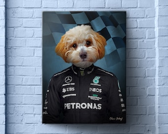 Mercydes Dog Portrait from Photo, Custom Pet Painting Gift