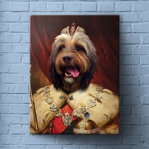King Prince Officer Admiral Pet, Personalizowany portret zwierzaka, Królewski portret psa, Zabawny prezent dla miłośnika zwierząt, Prezent świąteczny dla psa, Prezent urodzinowy dla zwierzaka