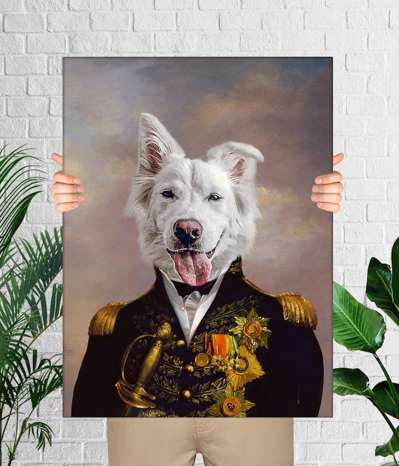 Custom Dog Portrait, Pet Portrait Royal, Renaissance Animal Painting, Funny Pet Lover Gift