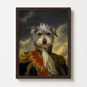Ritratto di cane reale, dipinto personalizzato di un animale domestico pirata rinascimentale da una foto immagine 6