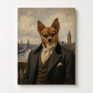 Ritratto di cane reale, dipinto personalizzato di un animale domestico pirata rinascimentale da una foto immagine 14