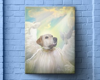 Angel, Pet Art, Pet Portrait, Pet Painting, Custom Pet Portrait, Personalized Pet Portrait, Dog Portrait, Cat Portrait, Memorial