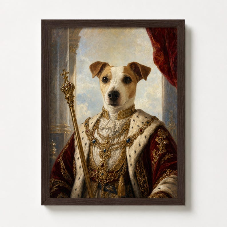 Custom Cat Painting, Royal Renaissance Baroque Pet Portrait from Photo image 12
