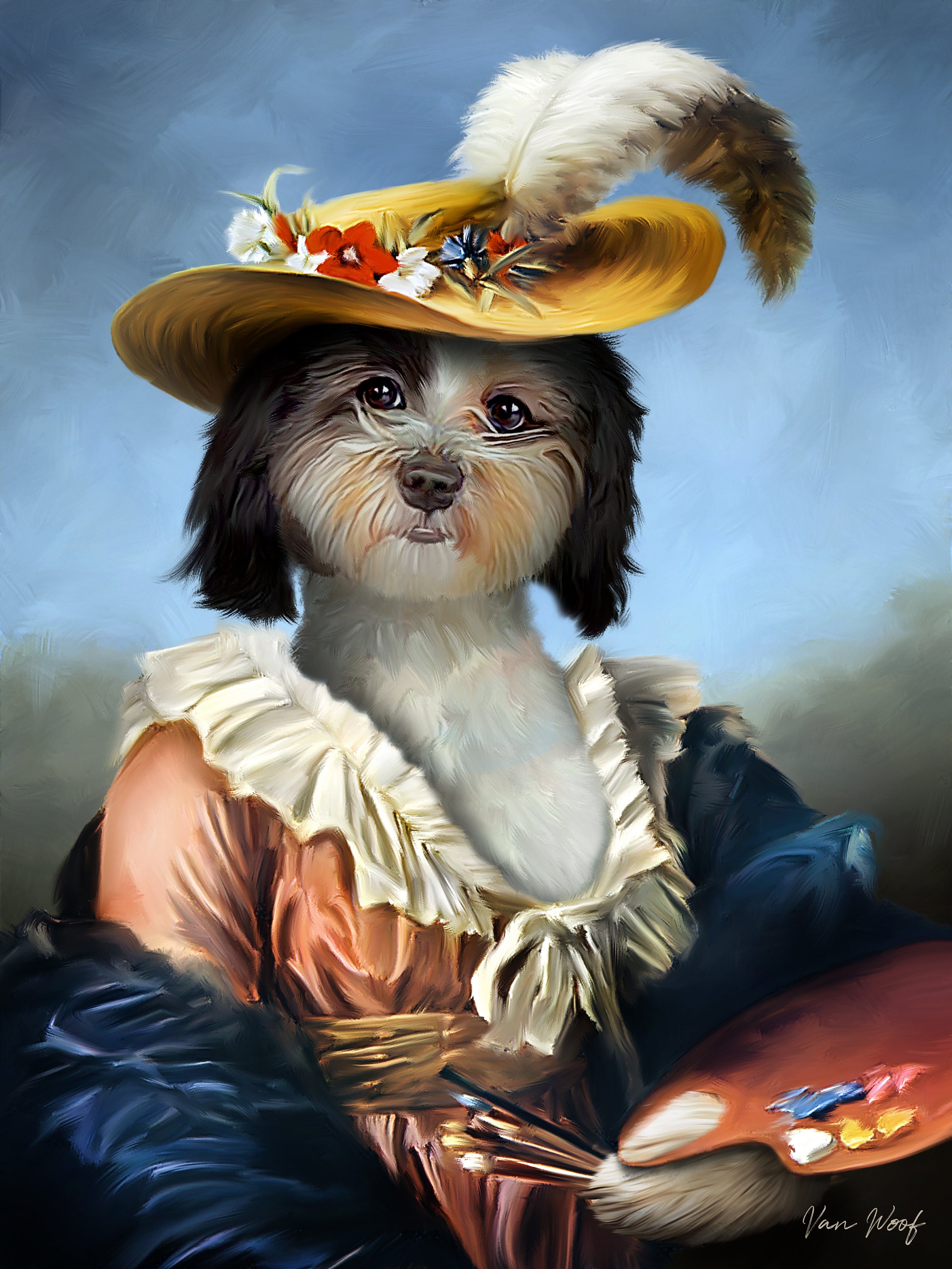 RonLee 愛犬&画家 日本初の RonLee〈愛犬&ピエロ画家〉 彫刻 - 彫刻