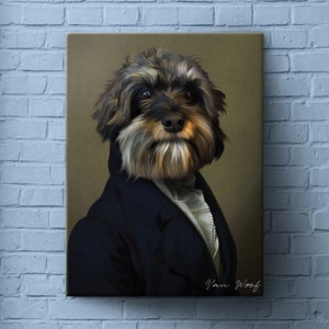 The Scientist, Regal Art, Pet Painting, Pet Portrait, Custom Pet Portrait, Personalized Pet Portrait, Dog Art, Cat Art