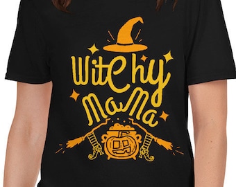 Koszulka Witchy Mama, Koszulka na Halloween dla mamy, Koszulka na Halloween, Szczęśliwego Halloween, Koszulka z czarownicą, Zabawna koszulka na Halloween, Impreza Halloweenowa