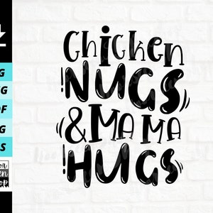 Kipnugs en mama knuffels SVG, jongens T-shirt SVG, Momma's Boy SVG, kleine jongen SVG, digitaal bestand downloaden, sticker gesneden bestand voor Cricut