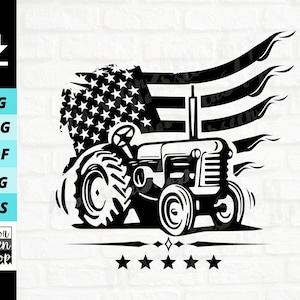 USA Farm Tractor Svg, American Flag Patriotic USA Farm Tractor Svg, US Farmer, Tractor Svg Digital file download, Cut File for 4th of July
