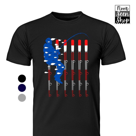 Patriotic Fishing T-Shirt American Usa Flag Fishing Pole Patriotic Fishing T-Shirt American Usa Flag Fishing Pole