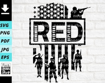 Remember Everyone Deployed Svg, Red Friday Svg, Military Svg, 4th Of July Svg, American Flag Svg, Digital file download, Cut File For Cricut