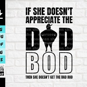 Könnte beinhalten: Schwarzweißes Grafikdesign mit dem Text "Wenn sie den D.O.D. BOD nicht zu schätzen weiß, dann bekommt sie den Papa-Stock nicht".
