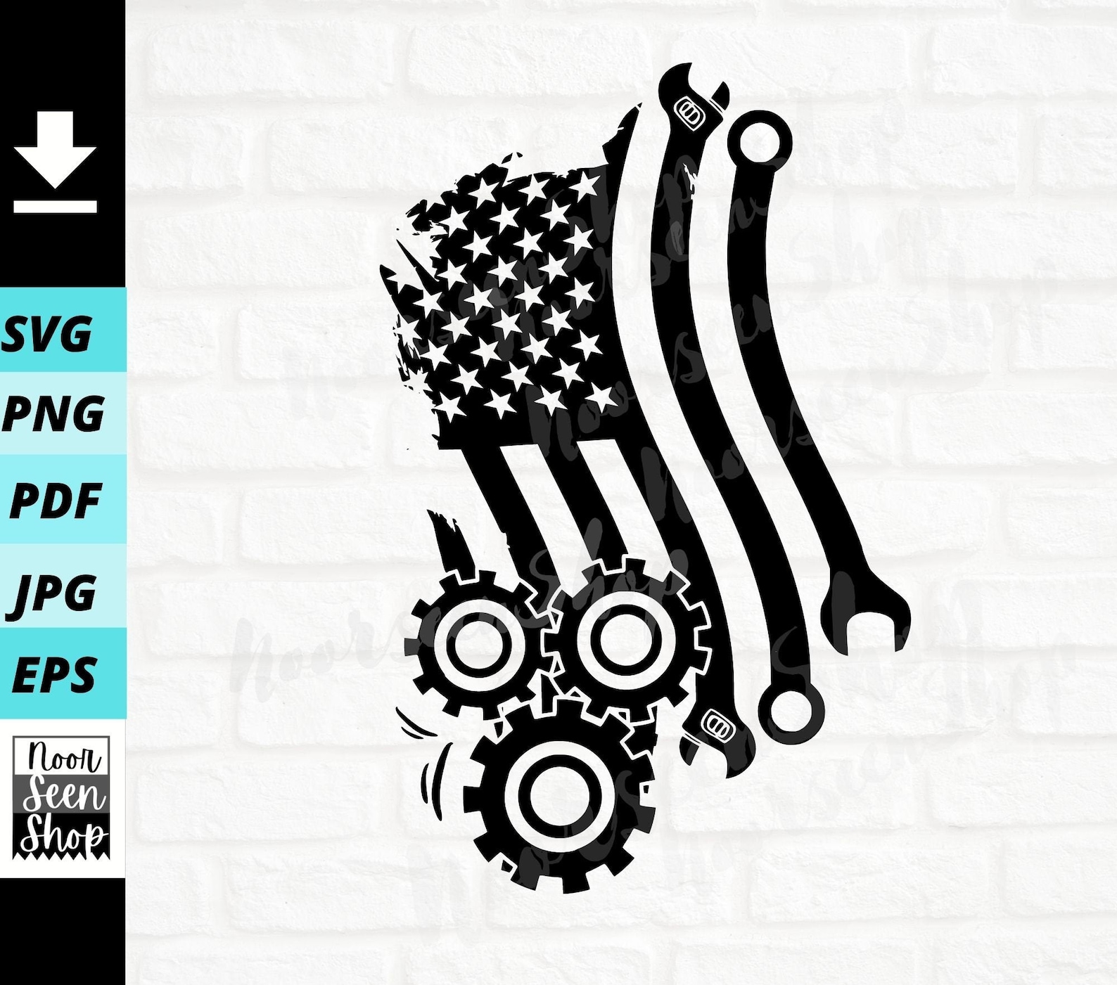 Mechanic American Flag Svg Car Mechanic American Flag Svg Etsy