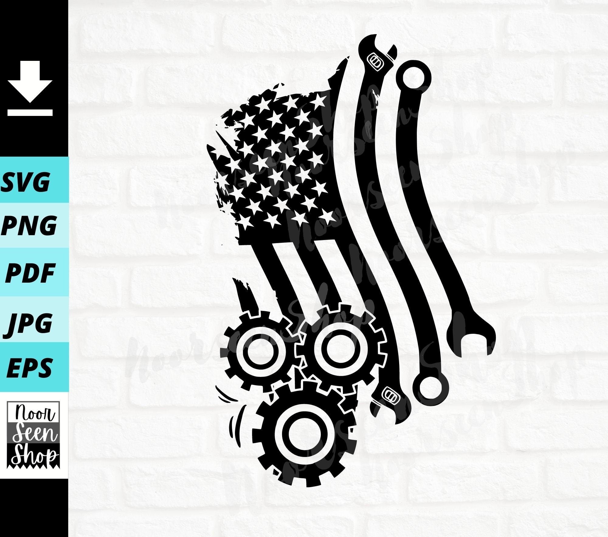 Mechanic American flag Svg Car Mechanic American Flag Svg | Etsy