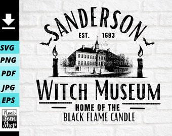 Sanderson Witch Museum SVG, Sanderson Museum Halloween Witch shirt SVG, digitaal bestand downloaden, bestand knippen voor Cricut