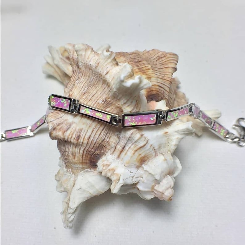 Silver Opal Bracelet Sterling Silver 925 Free Express Delivery