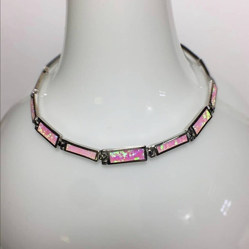 Silver Opal Bracelet Sterling Silver 925 Free Express Delivery