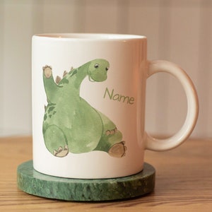 Personalized Dino Mug with Name, Custom Name Mug, Stegosaurus Cup, Gift for Kids, Dino Cup, Stegosaurus Mug