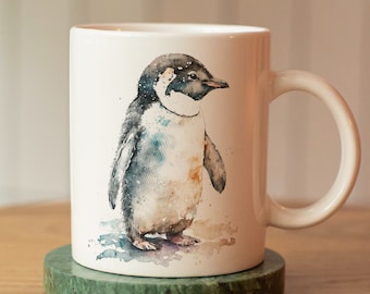 Cute Penguin Ceramic Mug - Perfect Gift for Christmas, Valentine's Day, or Birthdays, Penguin Coffee Mug