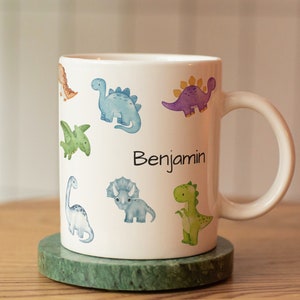 Copa Dino Personalizada con Nombre, Copa Personalizable, Copa Dinosaurio Infantil, Copa Nombre, Copa Dino, Copa Dinosaurio