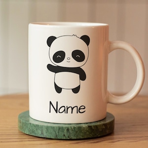 Personalized Panda Mug with Name, Personalizable Mug, Children&#39;s Mug Panda, Name Mug