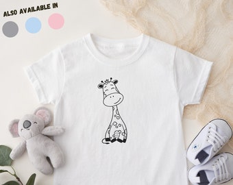 Baby Giraffe Shirt, Kids Shirt with Giraffe Print, Baby Shower Gift, Gift for Mom to Be
