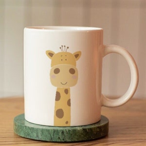 9GIFT4YOU Giraffe Coffee Tumbler Floral Travel Mug With Lid Cute