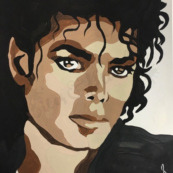 Michael Jackson King Of Pop Paint It Yourself Paint By Numbers Pre Drawn DIY Sip & Paint At Home Party Gift Kit For Her Or Him