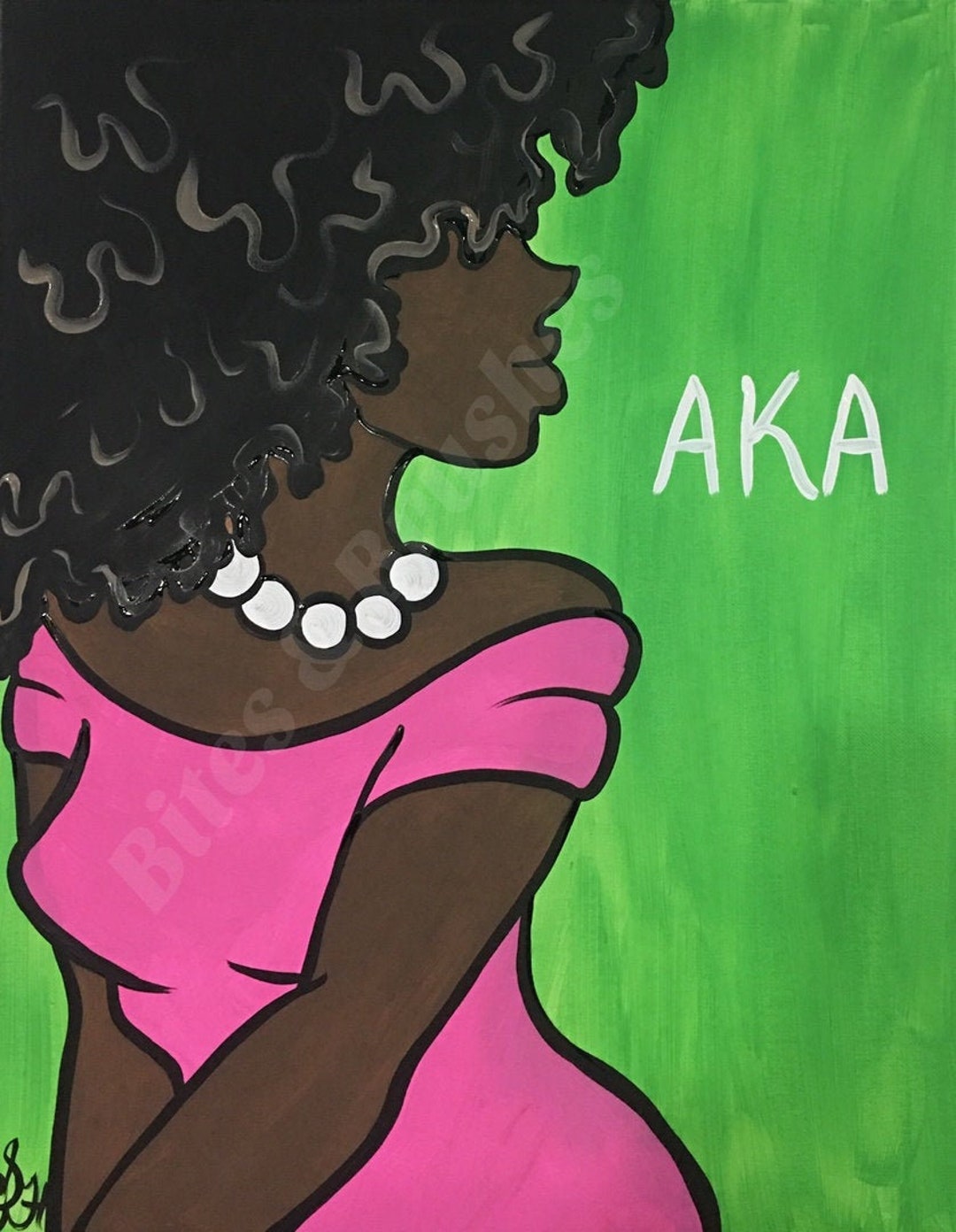 Paint & Sip at Home Kit/ Pre Drawn/ DIY Paint Party/canvas/painting/adult Painting/ soror Aka
