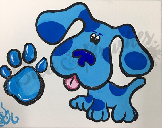 Blue's Clues Kid's Paint Kit/ Pre Drawn/ DIY Paint Party Kit