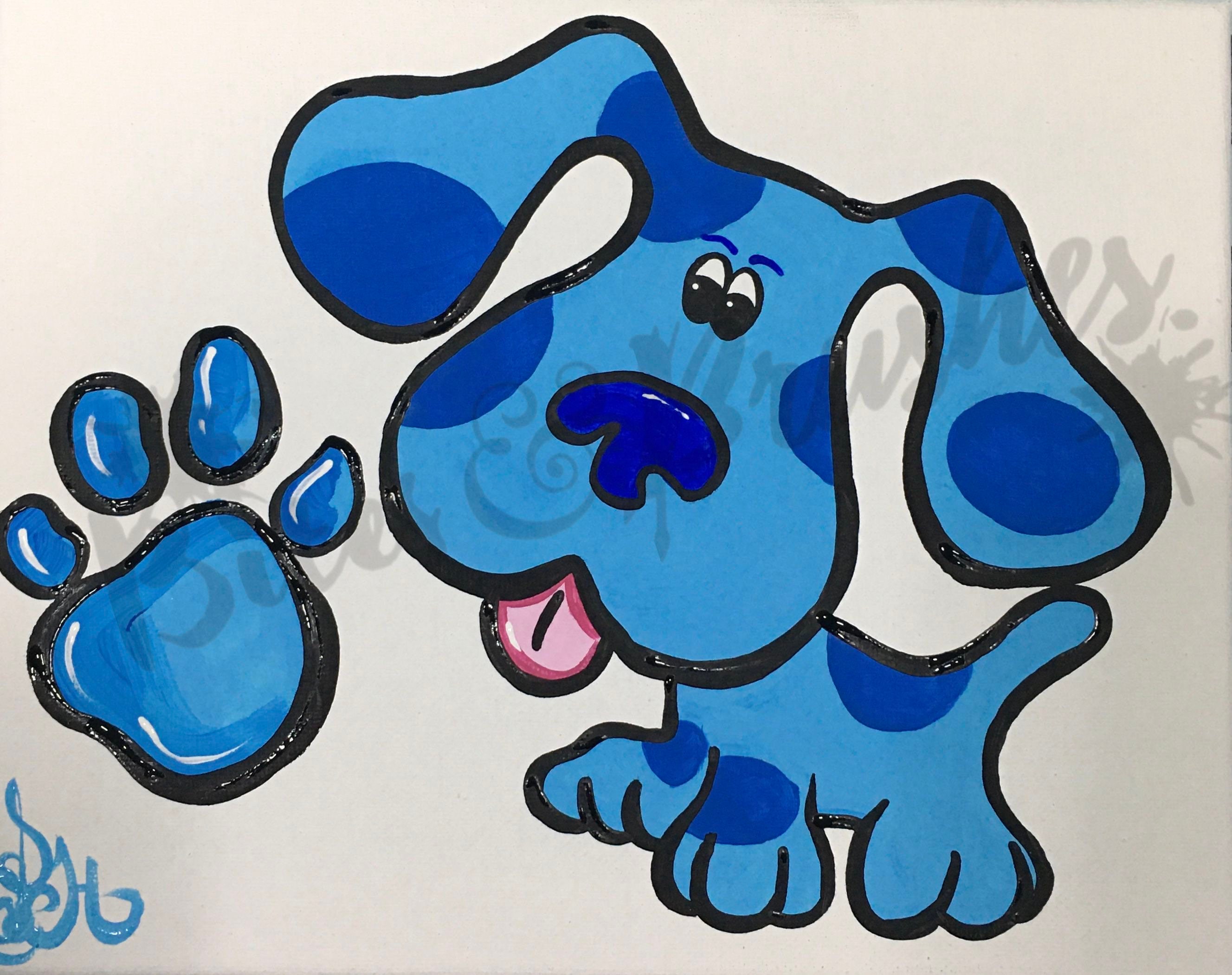 Blue's Clues Kid's Paint Kit/ Pre Drawn/ DIY Paint Etsy