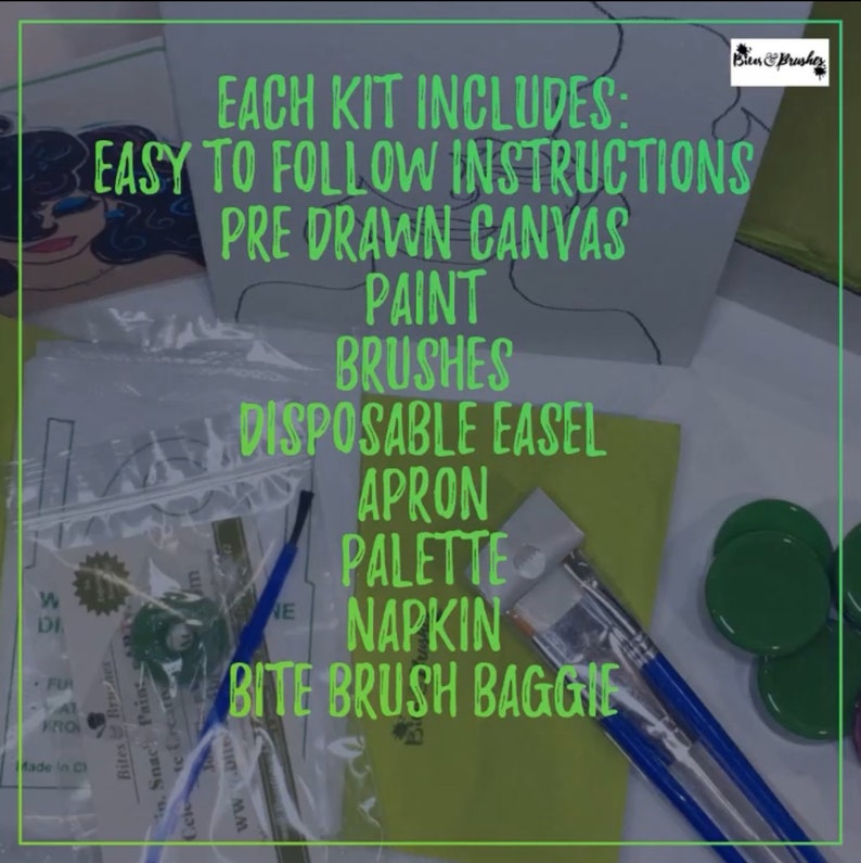 Paint & Sip DIY Party Kit/ Pre Drawn/canvas/adult Painting/ at Etsy