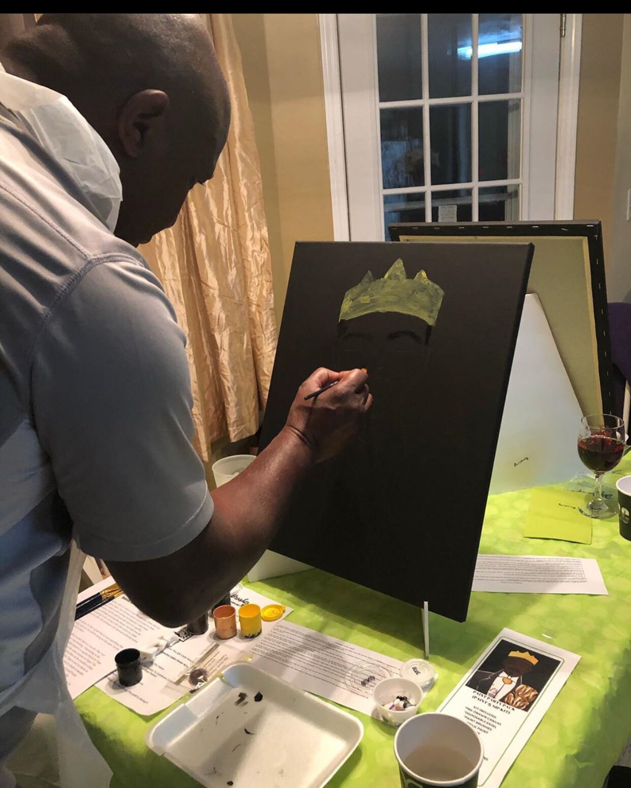 Adult Paint & Sip/ PreSketched/ DIY Paint Party At Home Kit/ Etsy