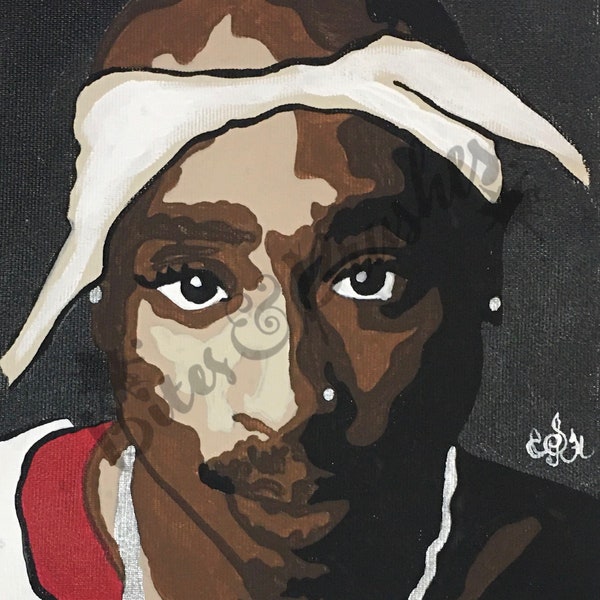2Pac Tupac Rapper Paint By Numbers Kit /Paint & Sip/ Pre Drawn/ DIY Painting Party At Home Kit, DIY Gift Father’s Day