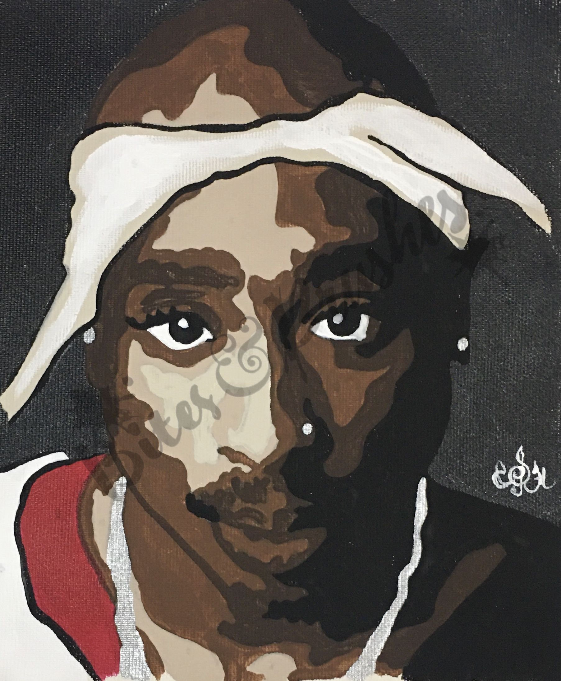 2pac Tupac Rapper Paint By Numbers Kit Paint Sip Pre Etsy
