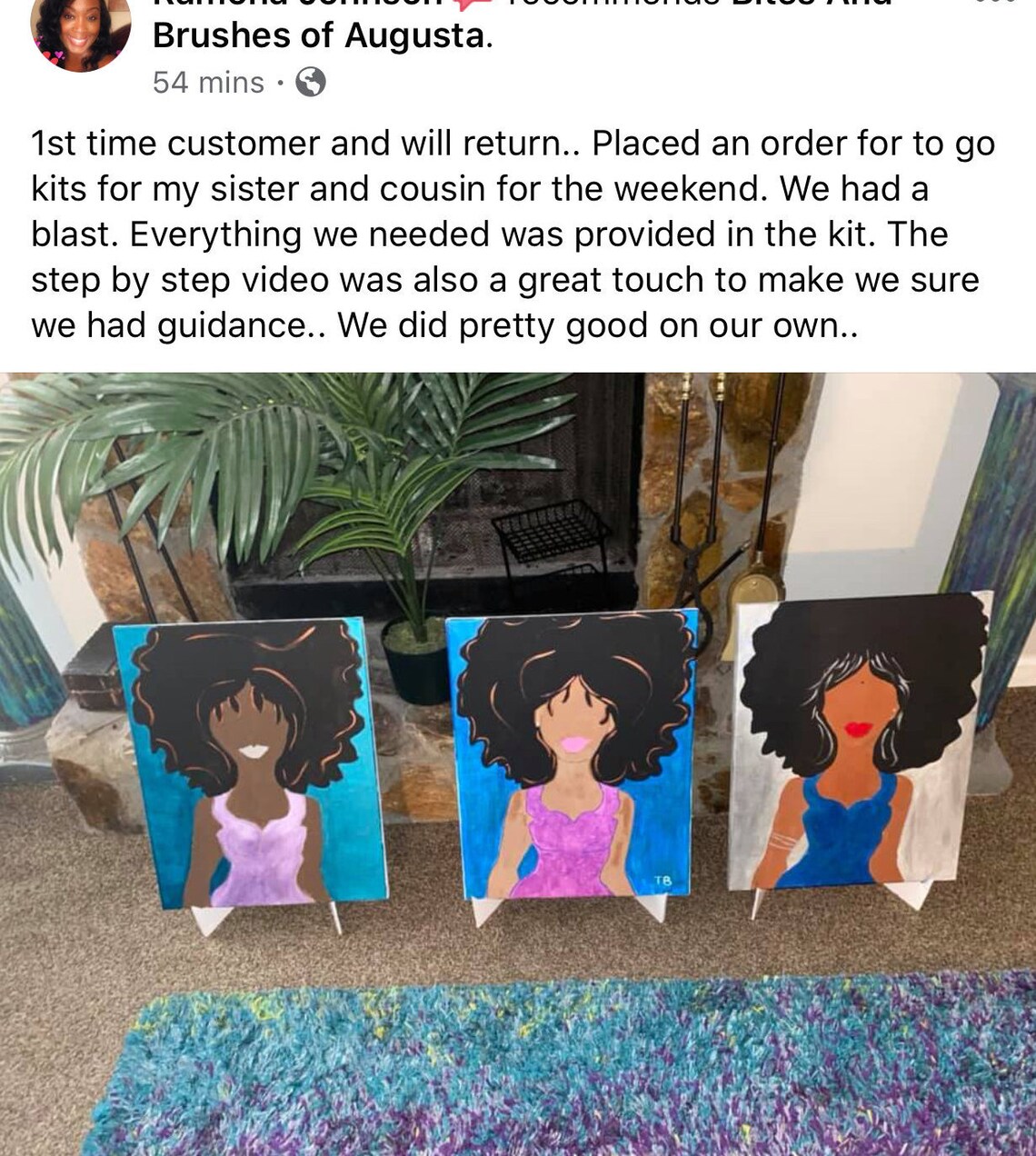 Mothers Day Paint & Sip DIY Party Kit/ Pre Drawn/canvas/adult Etsy