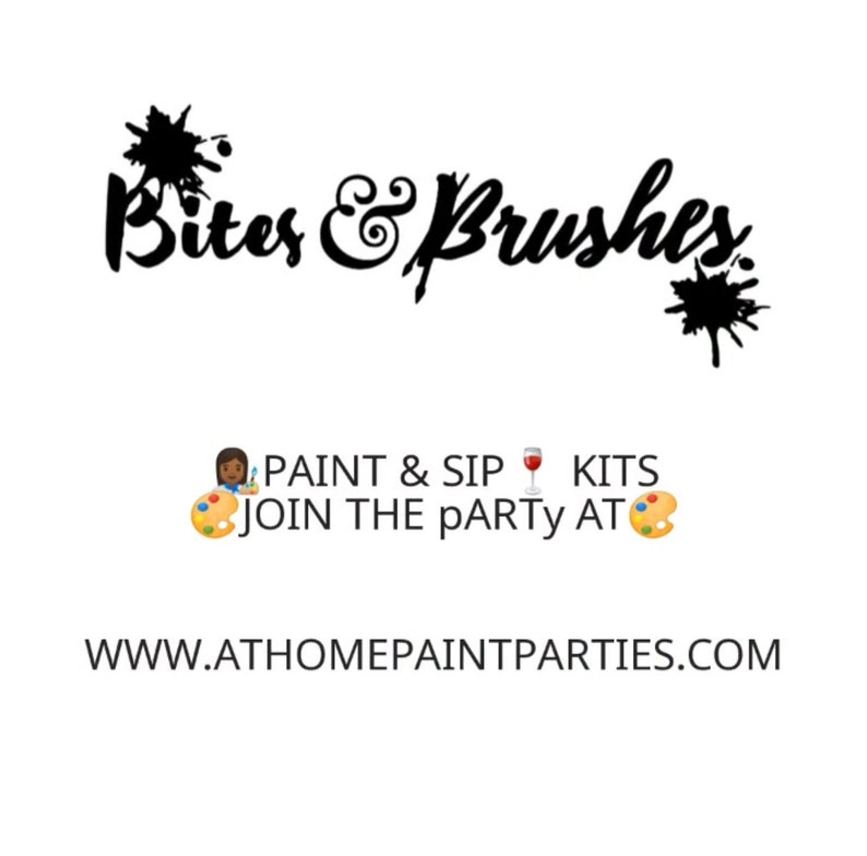 Paint & Sip at Home Kit/ Pre Drawn/ DIY Paint Etsy