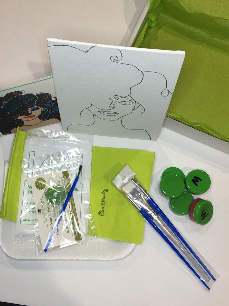 Paint & Sip/ Pre Drawn/ DIY Paint Party Kit/Adult Canvas Etsy