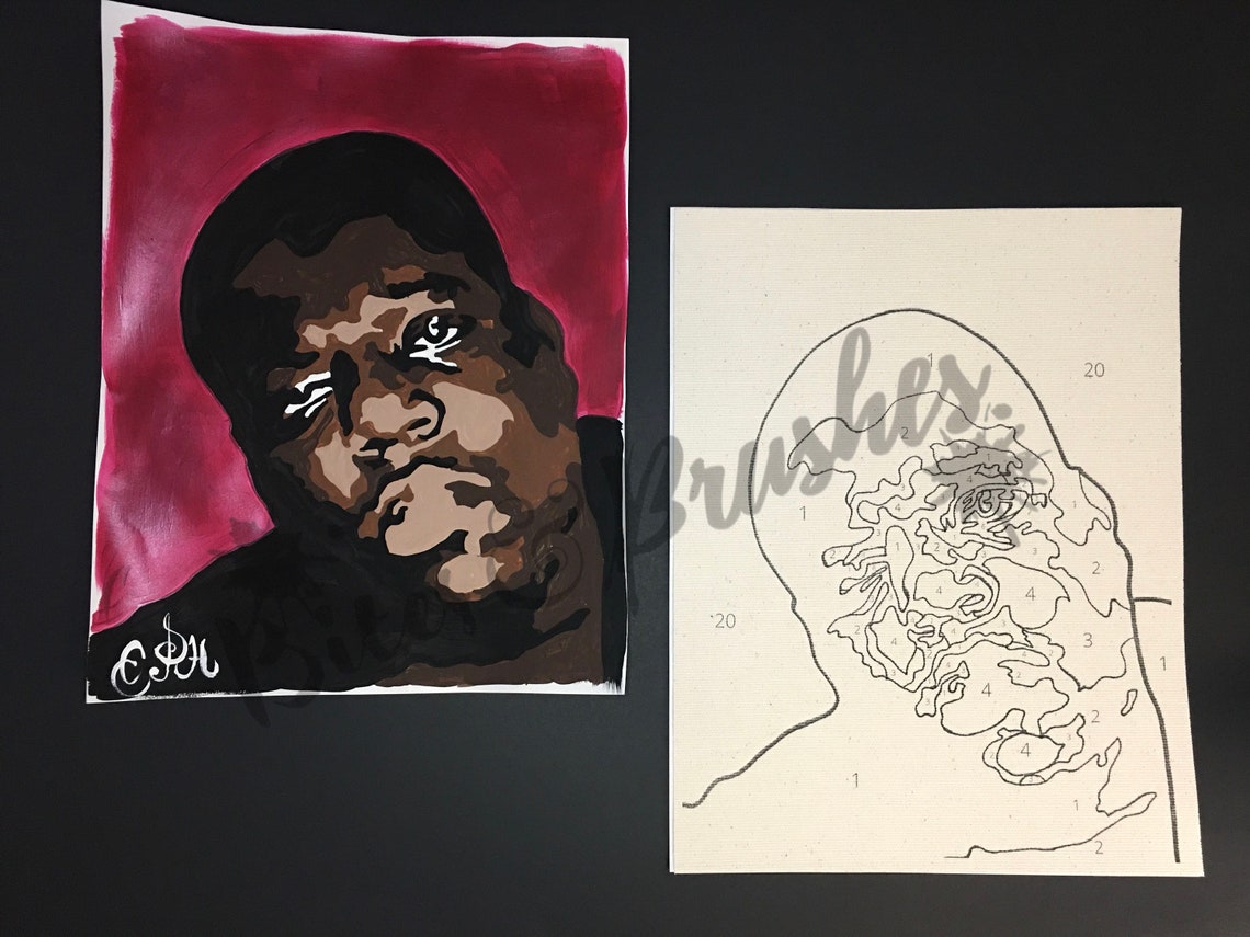 Biggie Smalls Notorious BIG Rapper Paint by Numbers Kit /paint Etsy