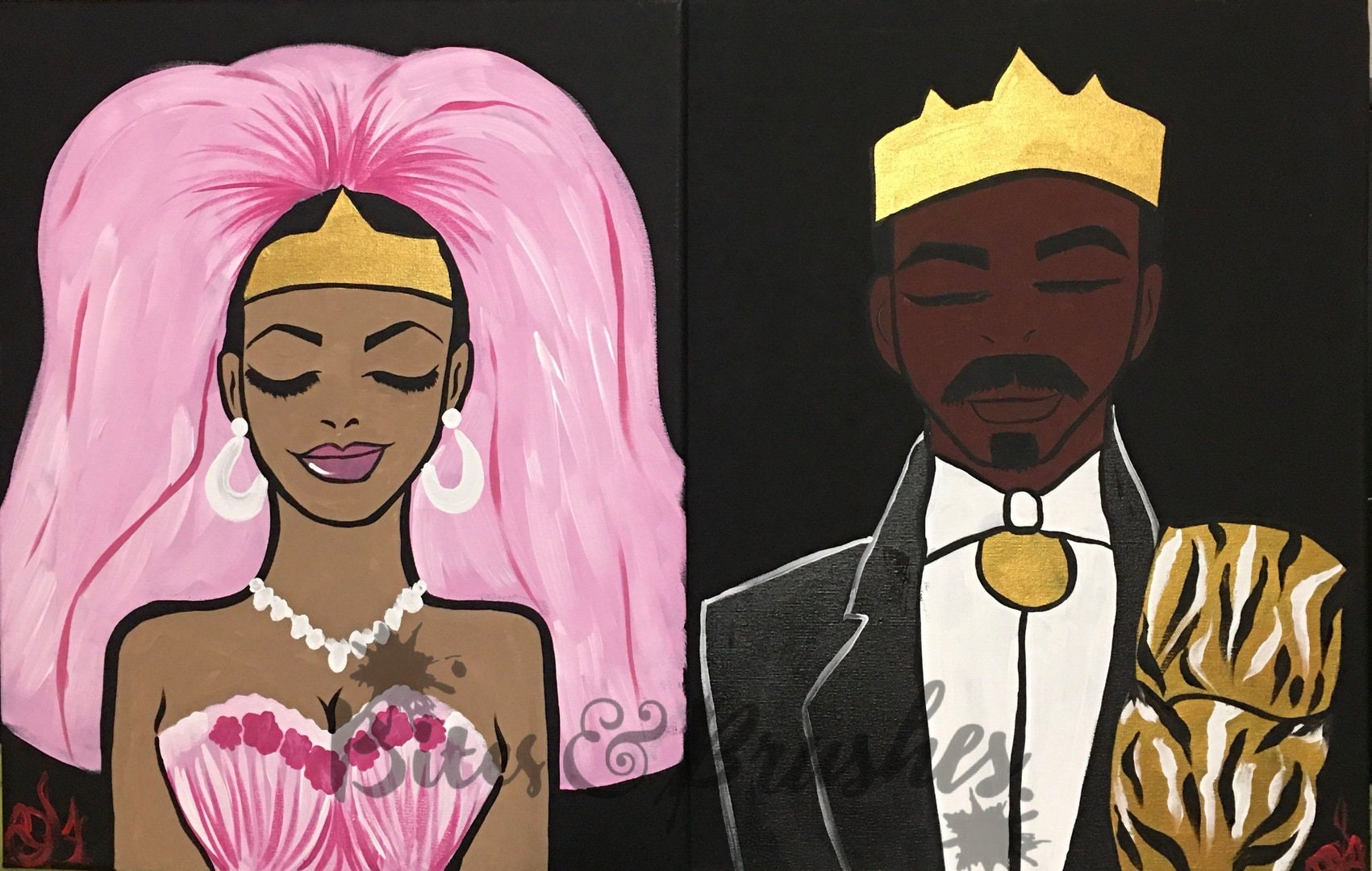 Couples Paint & Sip/ Pre Drawn/ DIY Paint Party/Canvas/Painting/Adult