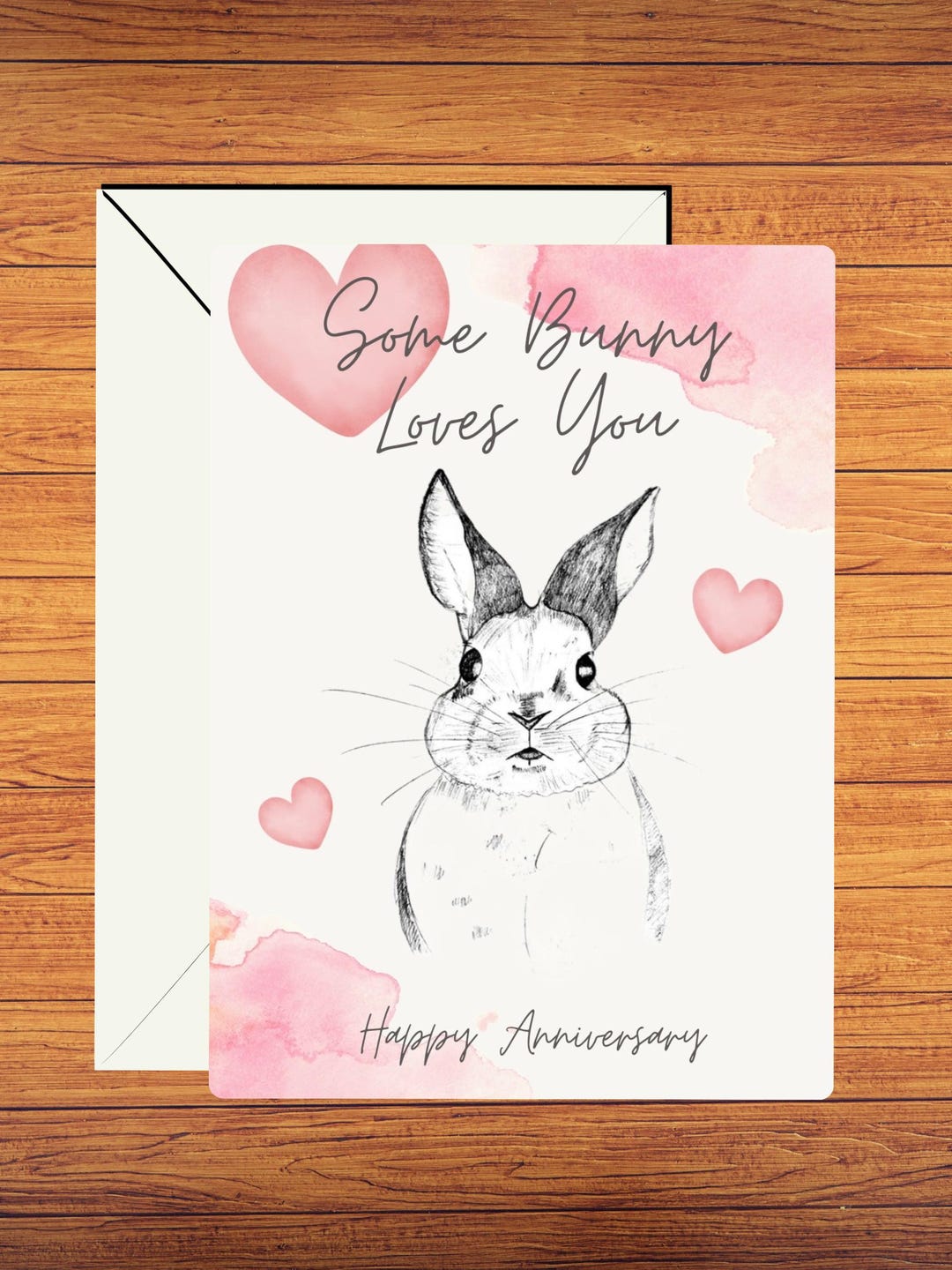 Printable Some Bunny Loves You Card, Valentines, Anniversary, Love Card ...