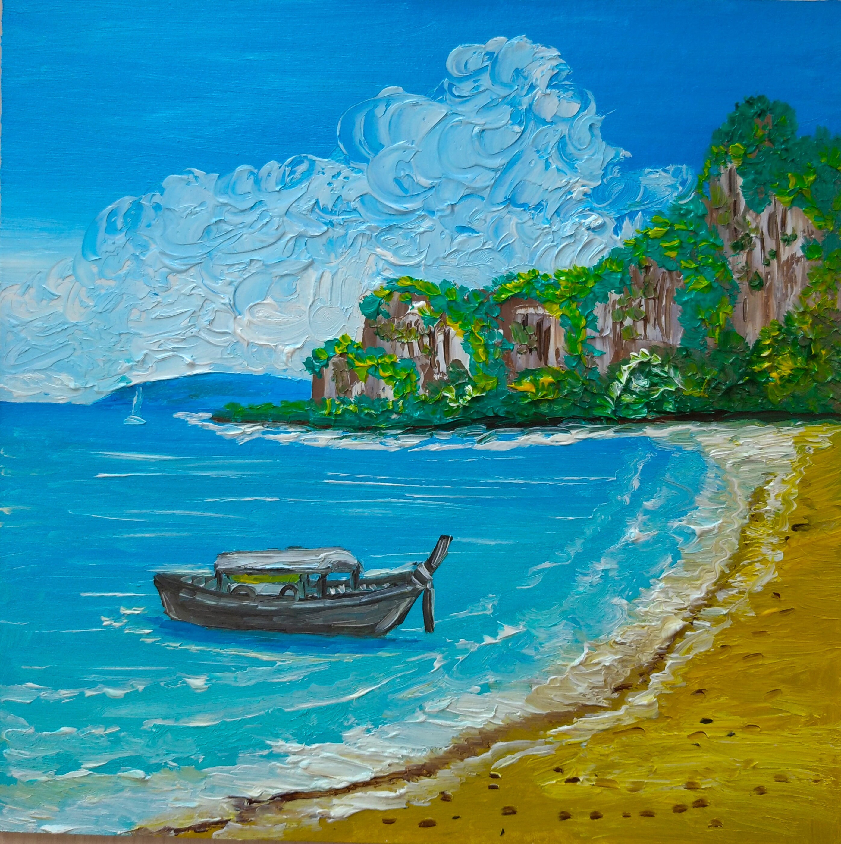 Hawaii Landschaft Malerei Landschaft Original Kunst Ozean | Etsy