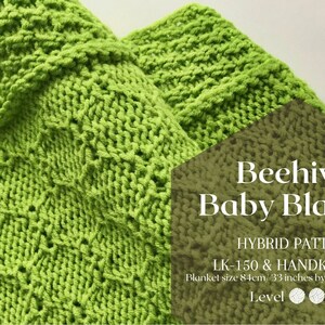 Beehive Baby Blanket PDF Pattern for LK 150 Machine users.
